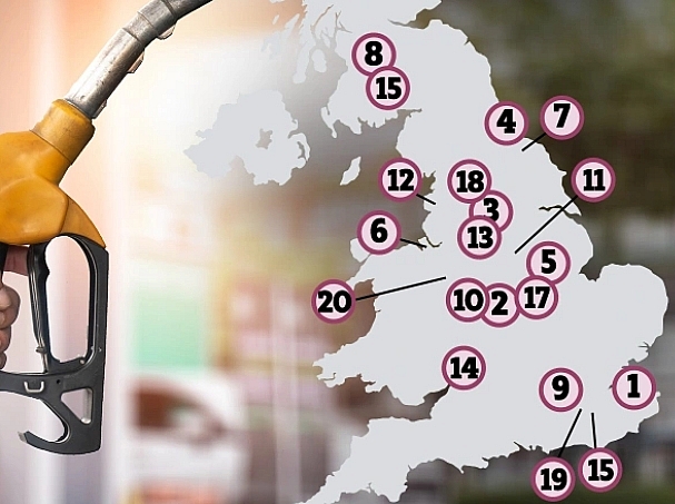 20 cheapest places to buy petrol in the UK