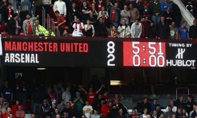 Man United Destroyed Arsenal with An Unbelievable Score of 8-2