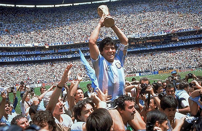 Maradona played 21 matches in 4 World Cups and won the 1986 tournament in Mexico