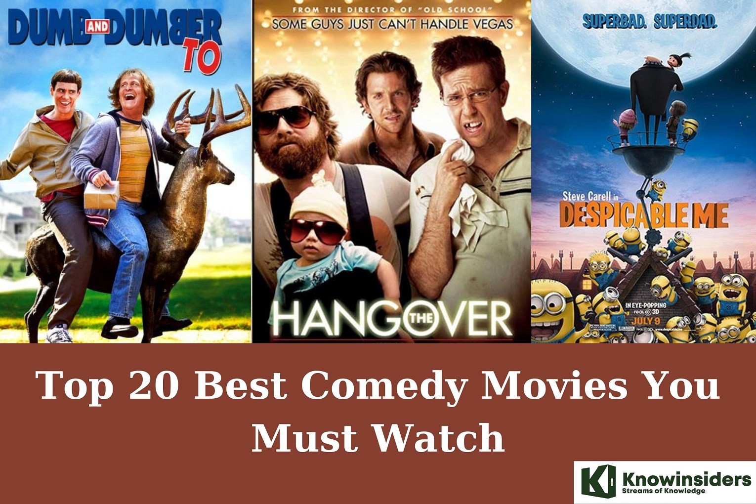 Top 20 Best and Popular Comedy Movies You Must Watch | KnowInsiders