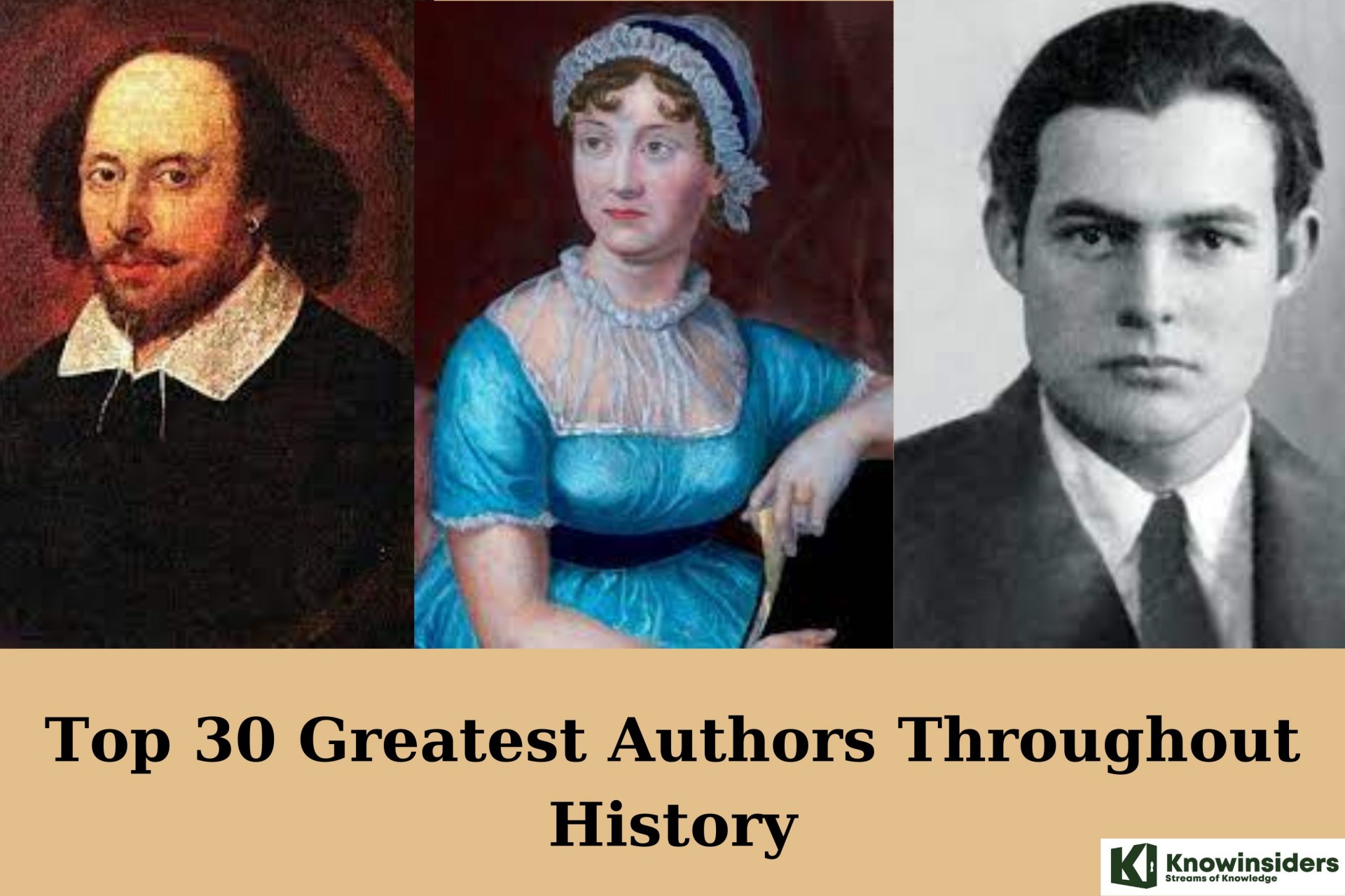Top 30 Greatest Authors Throughout History