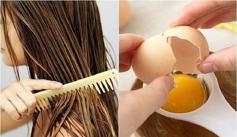 Chicken eggs can be used as a hair mask, helping to improve hair loss