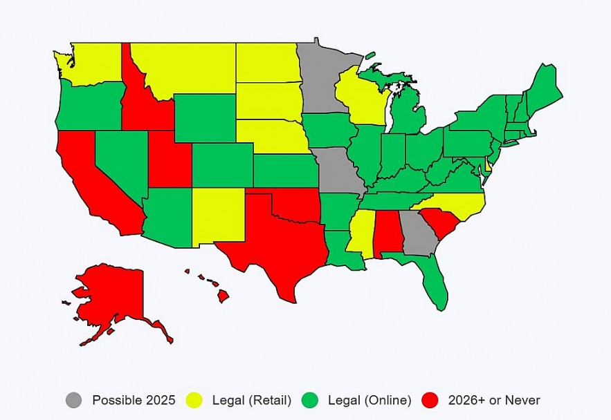 Full List of States Where Sports Betting Is Legal/Illegal in the U.S (2024 Update)