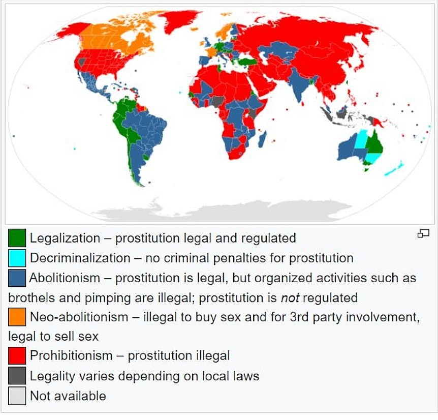 Full List of Countries Where Prostitution Is Legal 2024 (Totally or Partially)