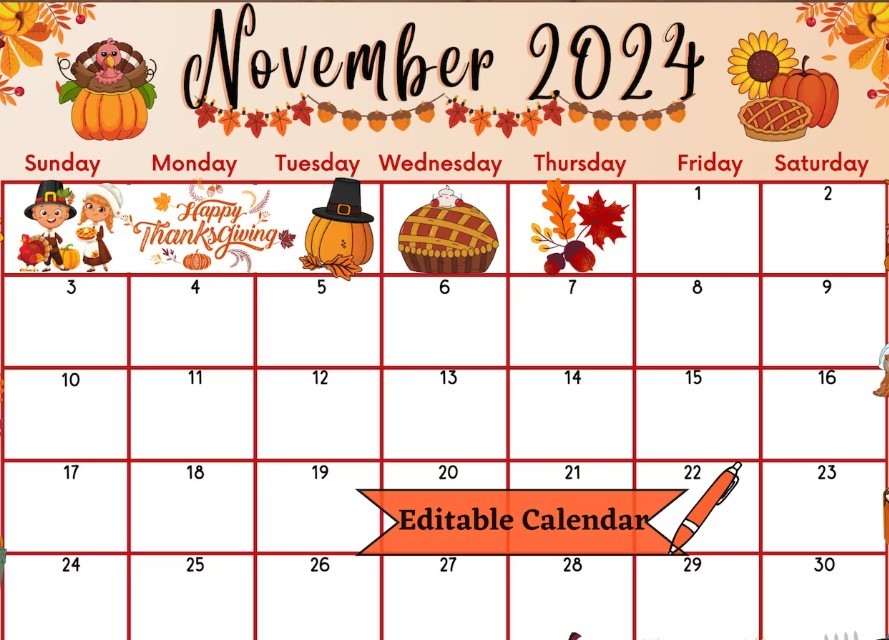 November 2024 US Calendar Full List of Holidays and Celebrations