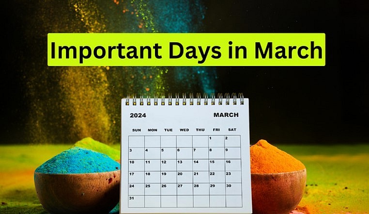 March 2024 Calendar Special Days, Full List of National and