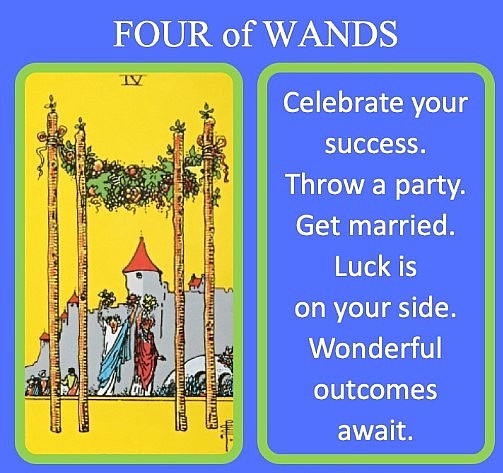 the Four of Wands - Tarot Card for March 2024