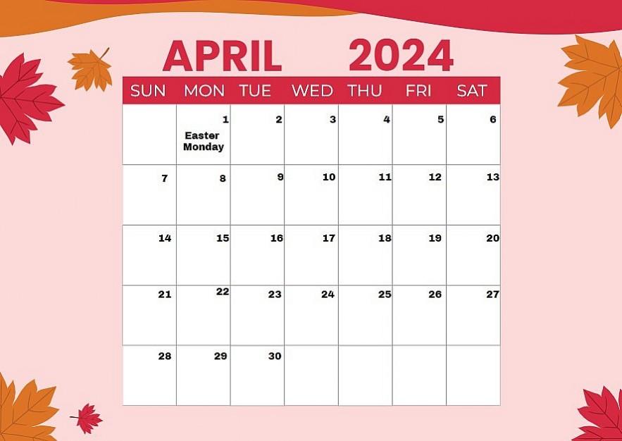 April 2024 Canada Calendar Special Days, Full List of National and