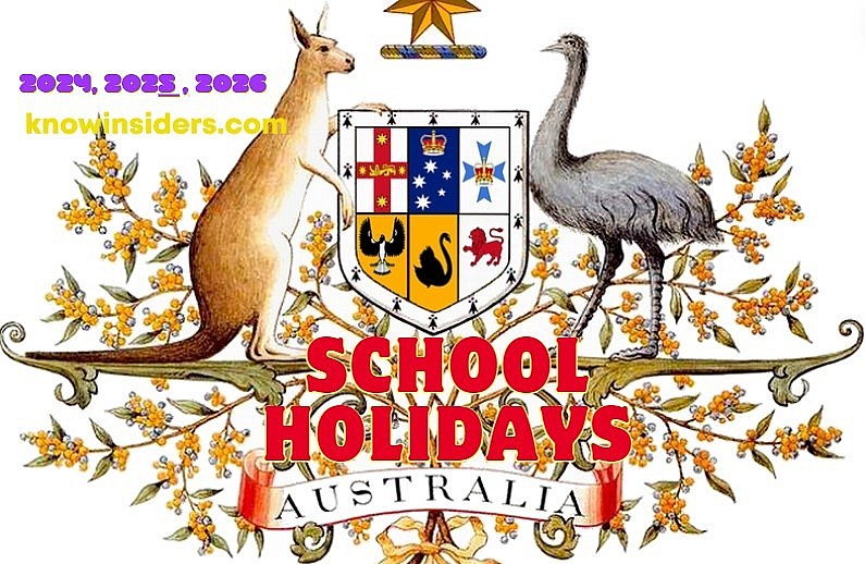 Australia School Holidays in 2024, 2025 and 2026