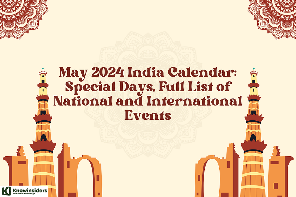 May 2024 India Calendar Special Days, Full List of National Holidays