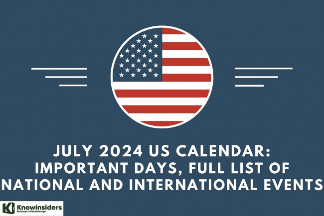 July 2024 USA Calendar: Special Days, Full List of National Holidays and International Events