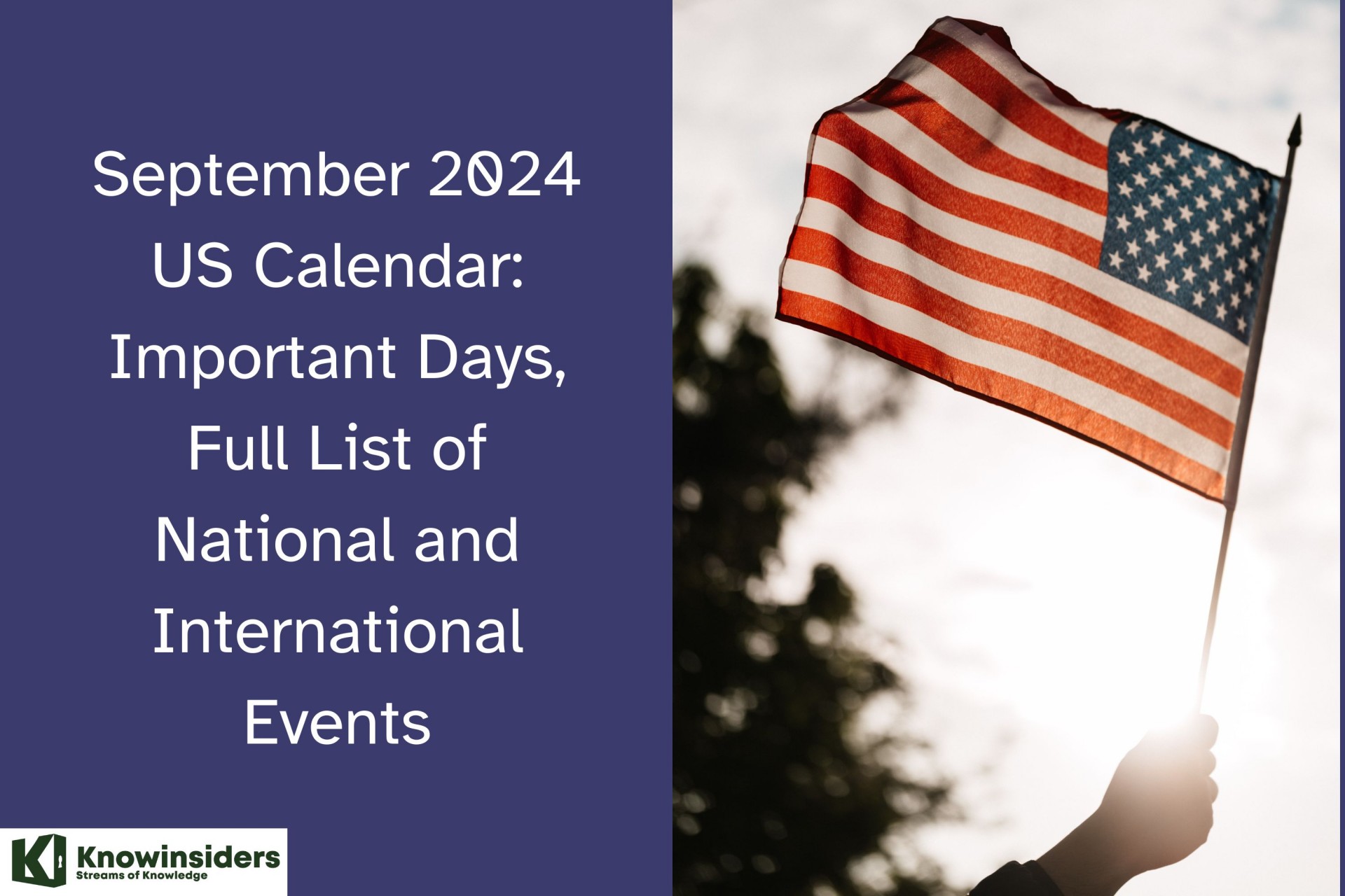 September 2024 US Calendar Special Days, Full List of National