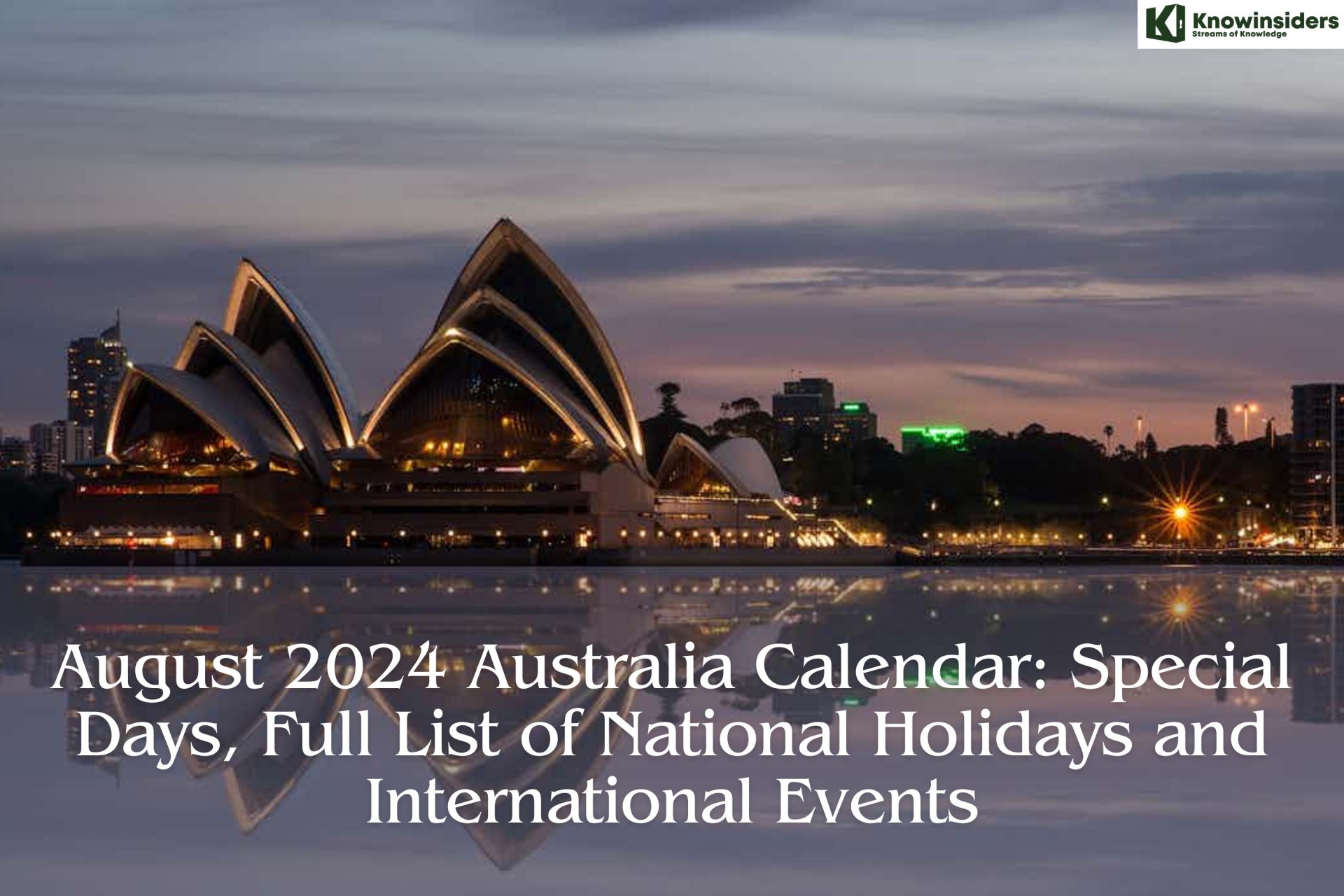 August 2024 Australia Calendar: Special Days, Full List of National Holidays and International Events