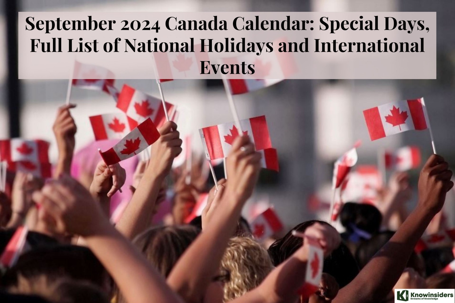 September 2024 Canada Calendar Special Days, Full List of National