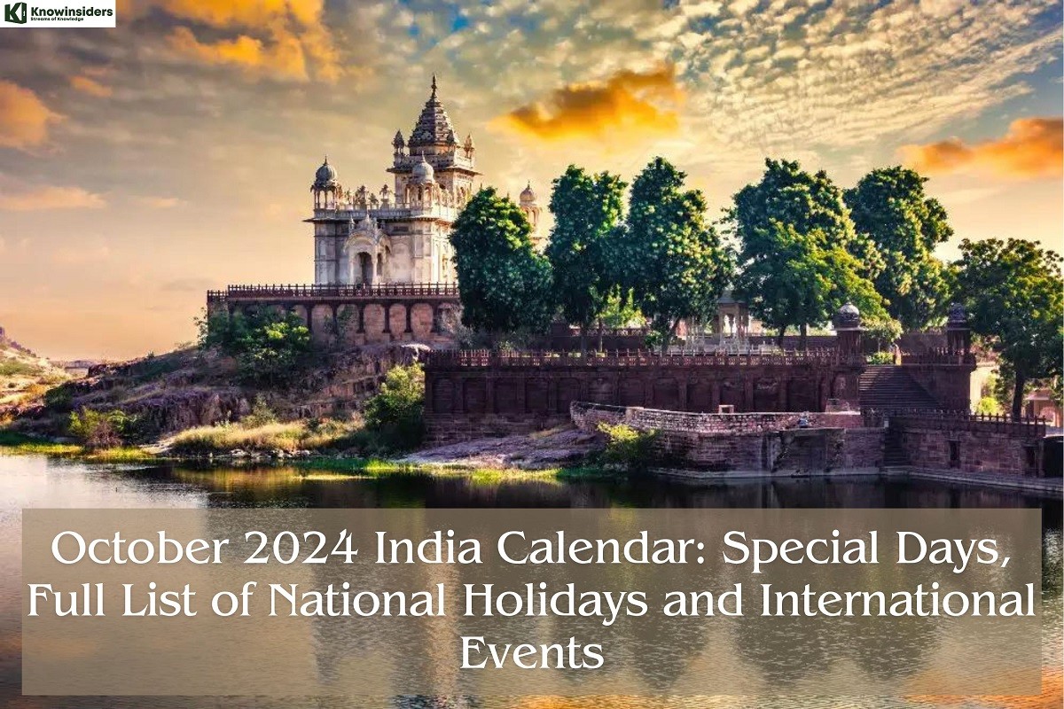 October 2024 India Calendar Special Days, Full List of National