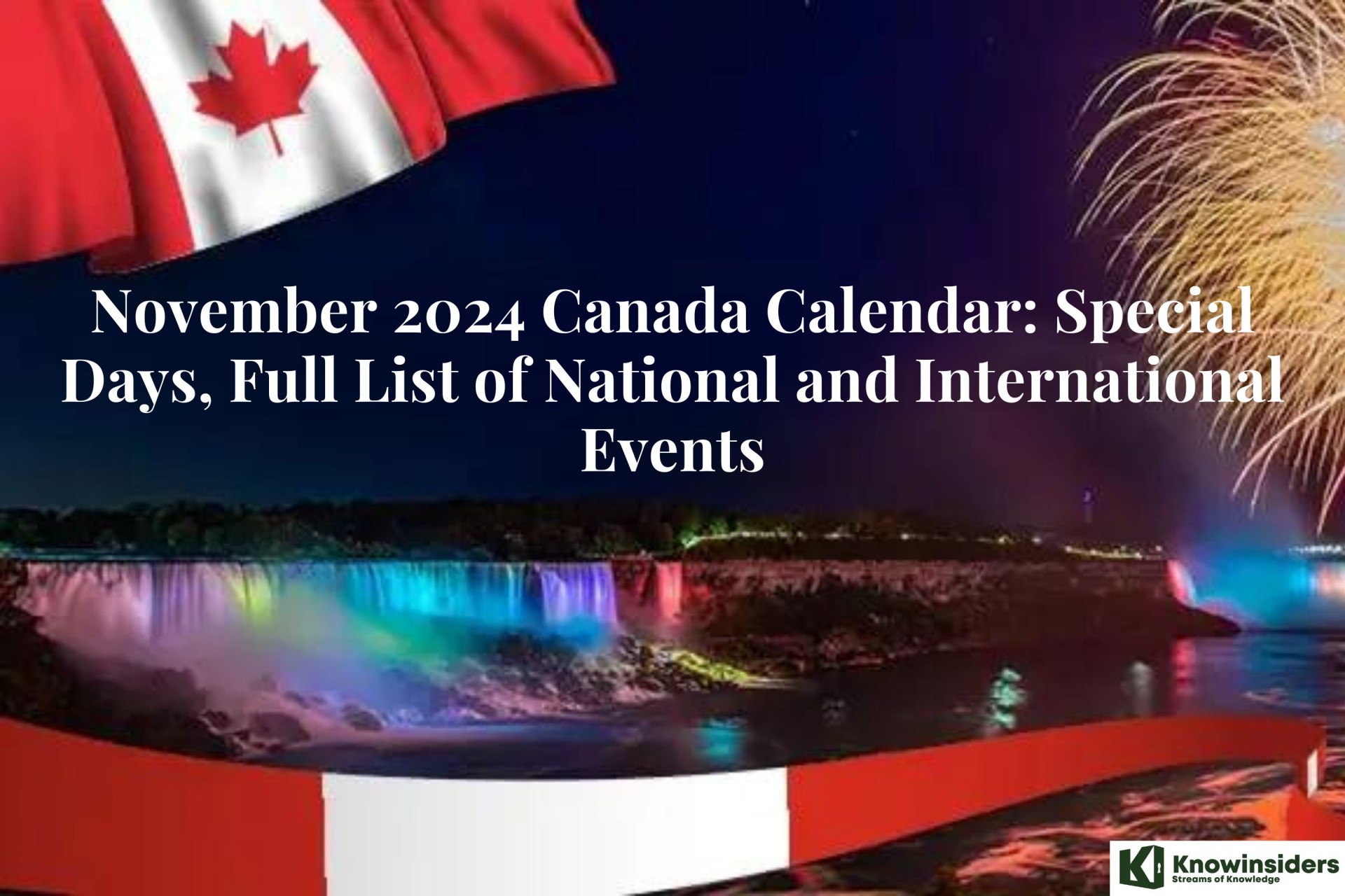 Canada Calendar November 2024 Special Days, Full List of National and