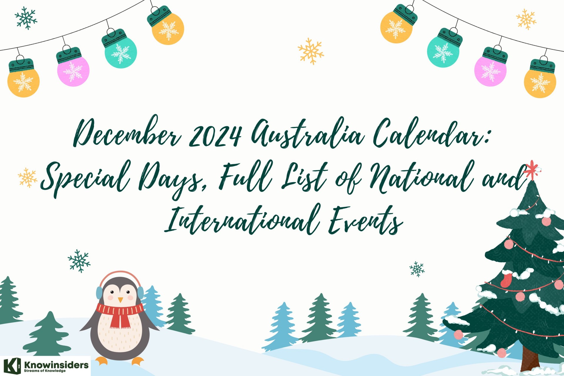 Australia Calendar December 2024 Special Days, Full List of National