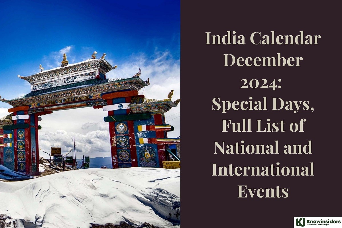 India Calendar December 2024 Special Days, Full List of National and