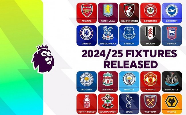 2024 25 premier league fixtures eastern time full schedule biggest matches key dates