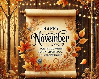 Happy November with Best Wishes, Messages, and Quotes to Share