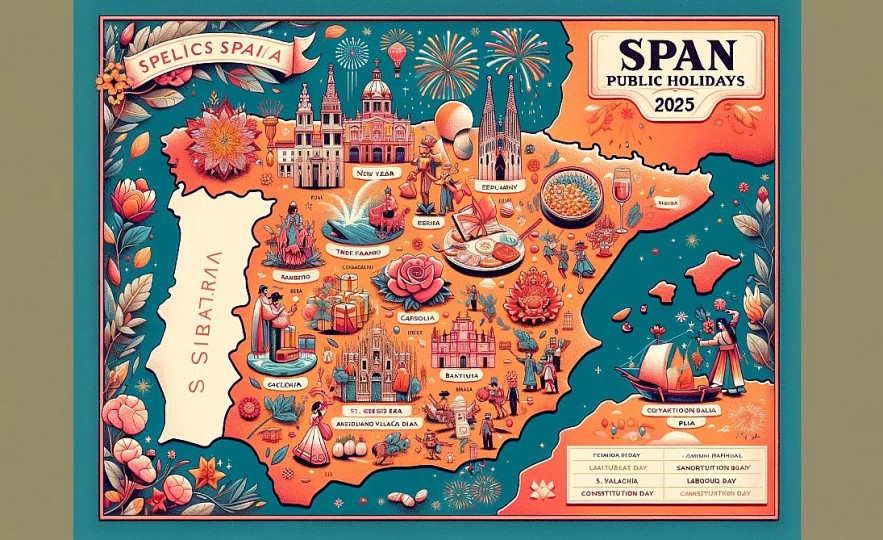 Spain Calendar in 2025 - Full List of Public/Regional Holidays And Celebrations