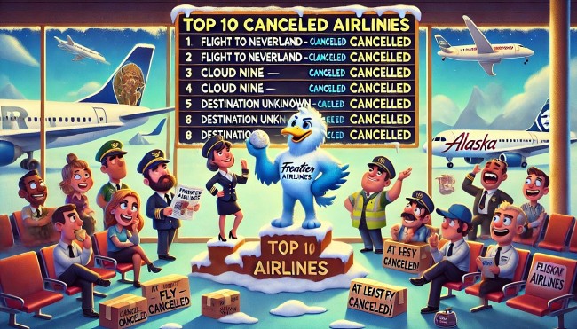 top 10 canceled airlines in the us many big names