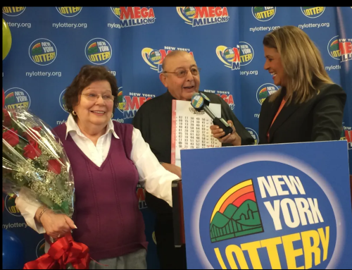 Harold Diamond, 80, of Wurtsboro, Sullivan County, is pictured with his wife Carol, left, and New York Lottery personality Yolanda Vega Monday. Diamond, a retired elementary school principal, was the sole winner of a $326 million Mega Millions jackpot dra