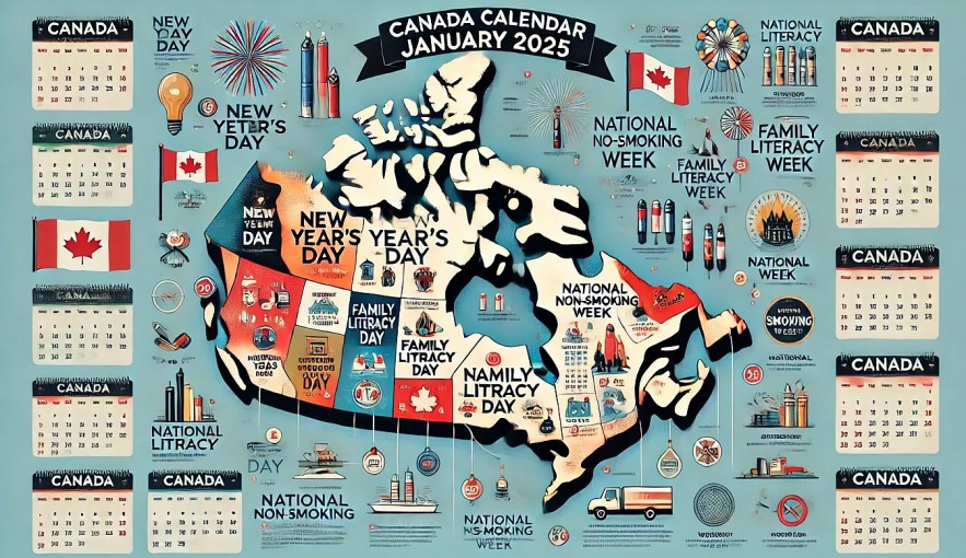 Canada Calendar January 2025