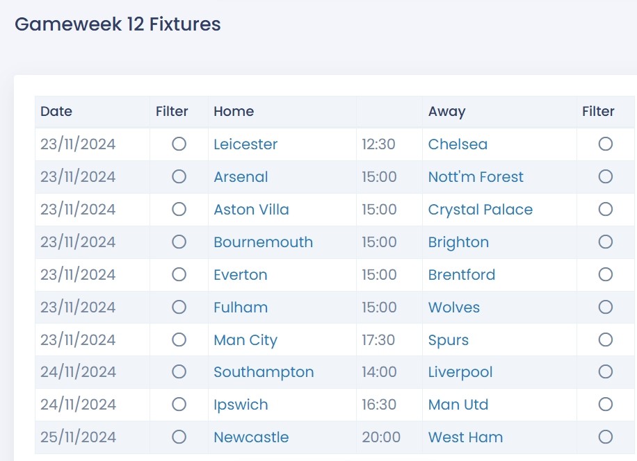 How to Watch Every Premier League game 2024/25 Matchweek 12 in the US