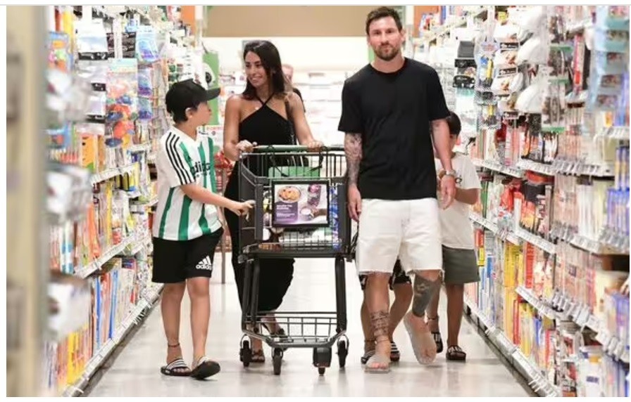 Lionel Messi was spotted grocery shopping after arriving in Miami