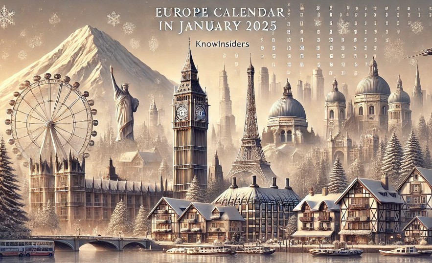 Europe Calendar in January 2025