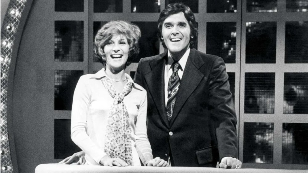 'Wheel of Fortune' co-host Susan Stafford and Host Chuck Woolery.