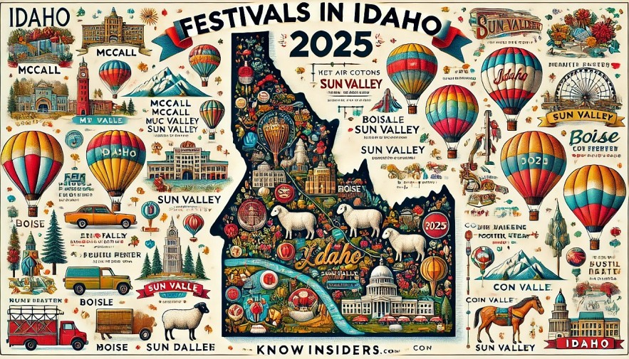 A festival map of Idaho for 2025