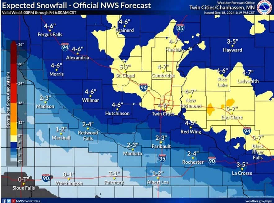 Winter storm warning for Twin Cities: 7 inches of snow possible