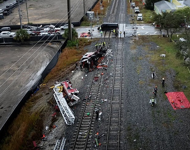 Train Collision With Fire Truck in Floridain Delray Beach, Florida: Dozen Injured