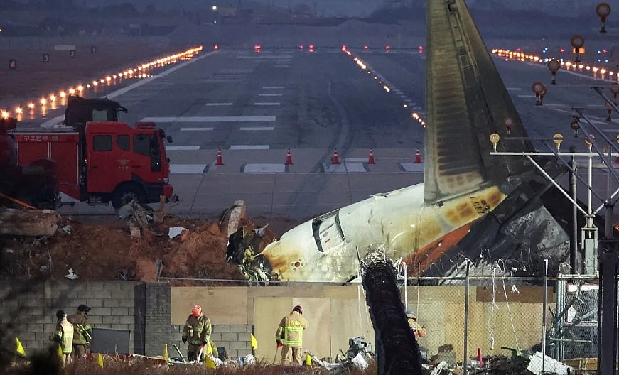 Jeju Air plane crash raises questions about concrete wall at the end of the runway