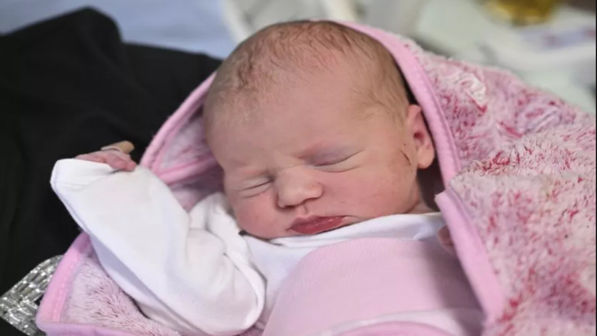 The first baby born in 2025, a girl, in the Czech Republic. The name for the new generation, Gen Beta, was recently announced by demographer Mark McCrindle.