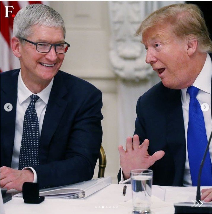 Donald Trump and Tim Cook