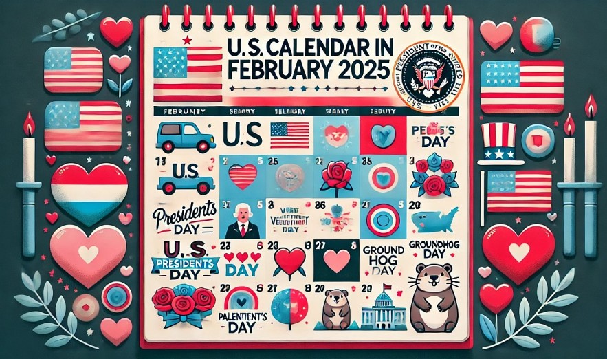 U.S Calendar in February 2025