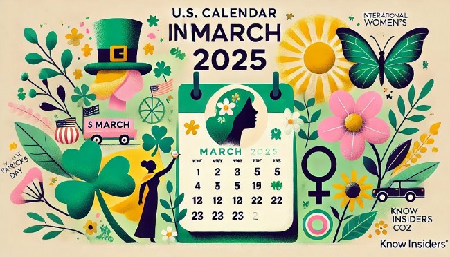 U.S. Calendar in March 2025: List of Federal Holidays, Special Days, and International Events