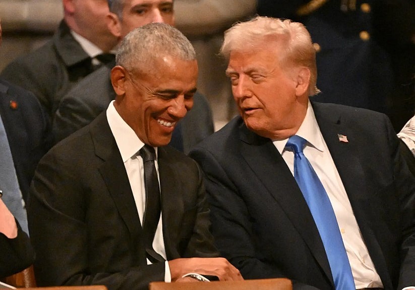 What did Trump and Obama Discuss at Jimmy Carter's Funeral?