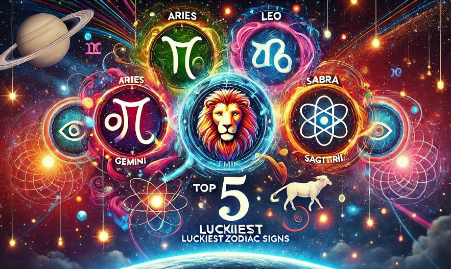 the five luckiest zodiac signs for February 2025