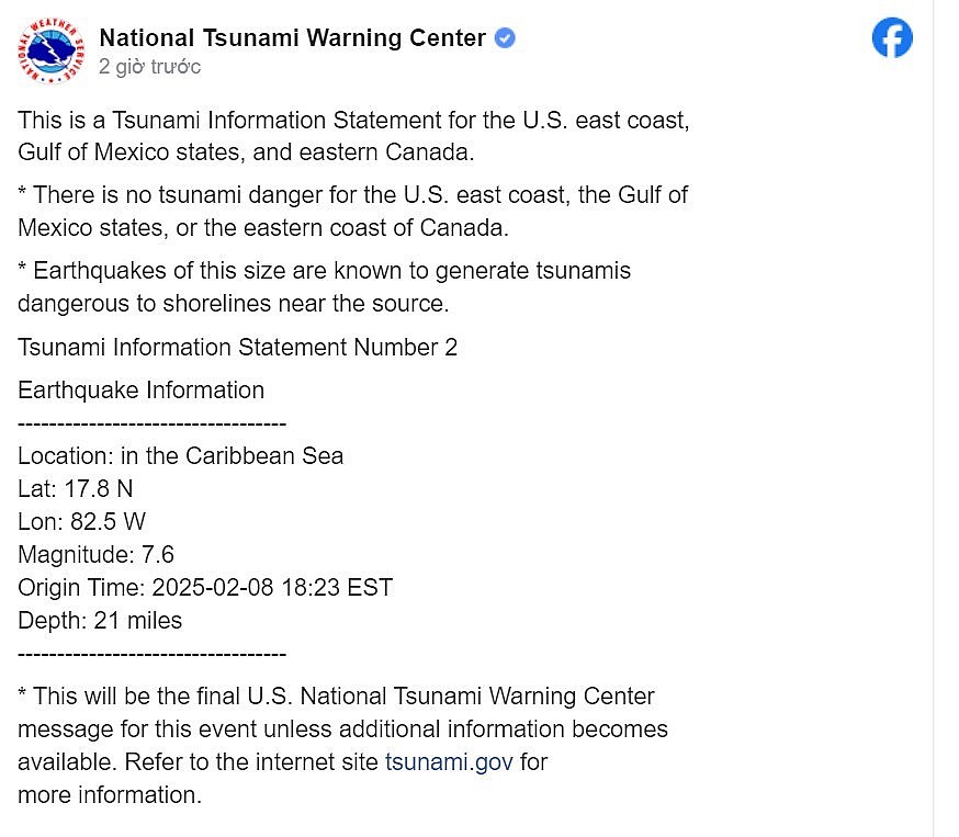 Is There a Tsunami Warning for the U.S. Coast After the Caribbean Earthquake?