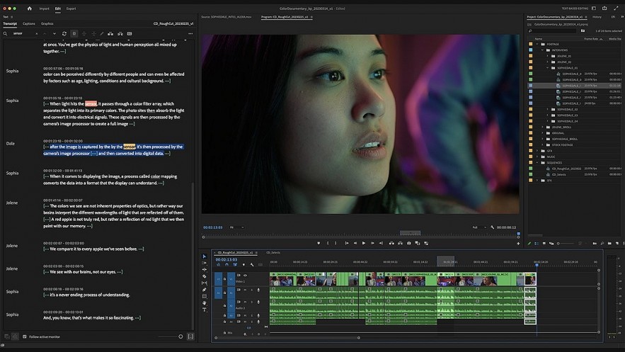 Adobe Premiere Pro with Sensei