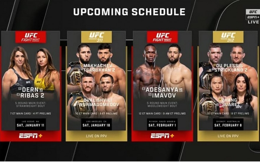 UFC Fight Card For March 2025