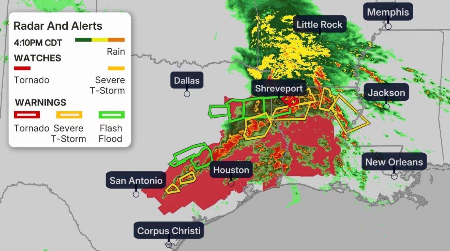 Severe Storms and Tornadoes Threaten South-Central, Northeast, and Southeast U.S.