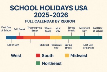 School Holidays USA 2025–2026: Complete Guide by Region and State