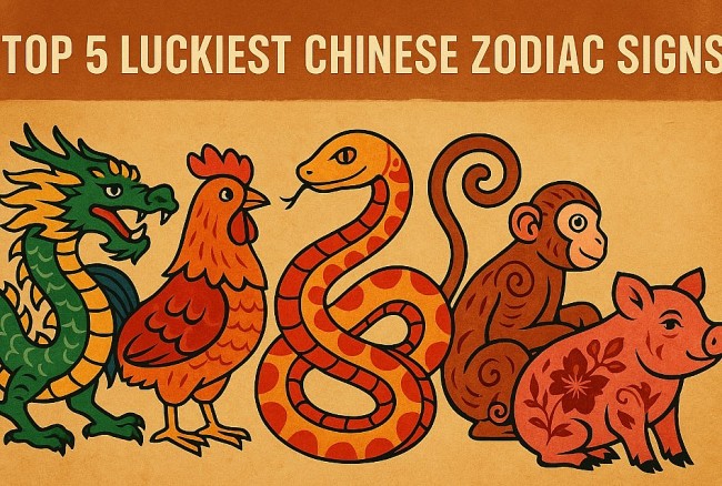 top 5 luckiest chinese zodiac signs in december 2025