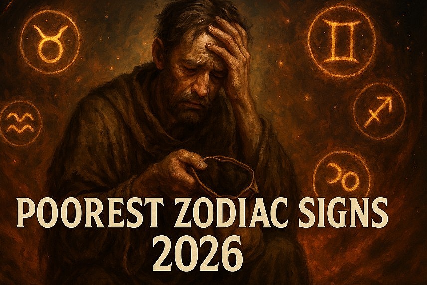 Top 5 Poorest Zodiac Signs in 2026 – Astrological Prediction and Advice for Turning Things Around Top 5 Poorest Zodiac Signs in 2026 – Astrological Prediction and Advice for Turning Things Around