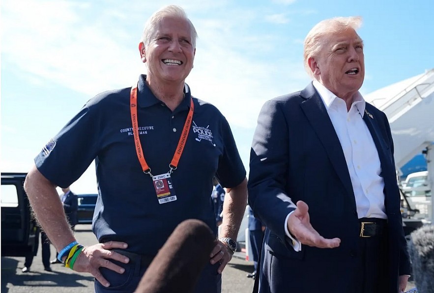 President Donald Trump backed Nassau County Executive Bruce Blakeman for New York governor